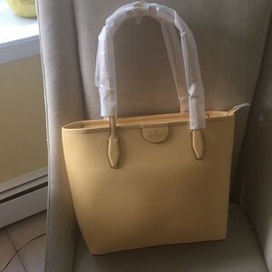 NWT Elegant Kate Spade Large Yellow Tote Bag